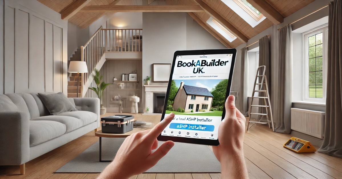 How to hire an air source heat pump (ashp) installer using BookABuilderUK.com